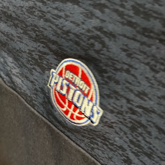 Navy Detroit Pistons Adidas 1/4 Zip Pullover - Picture 3 of 4